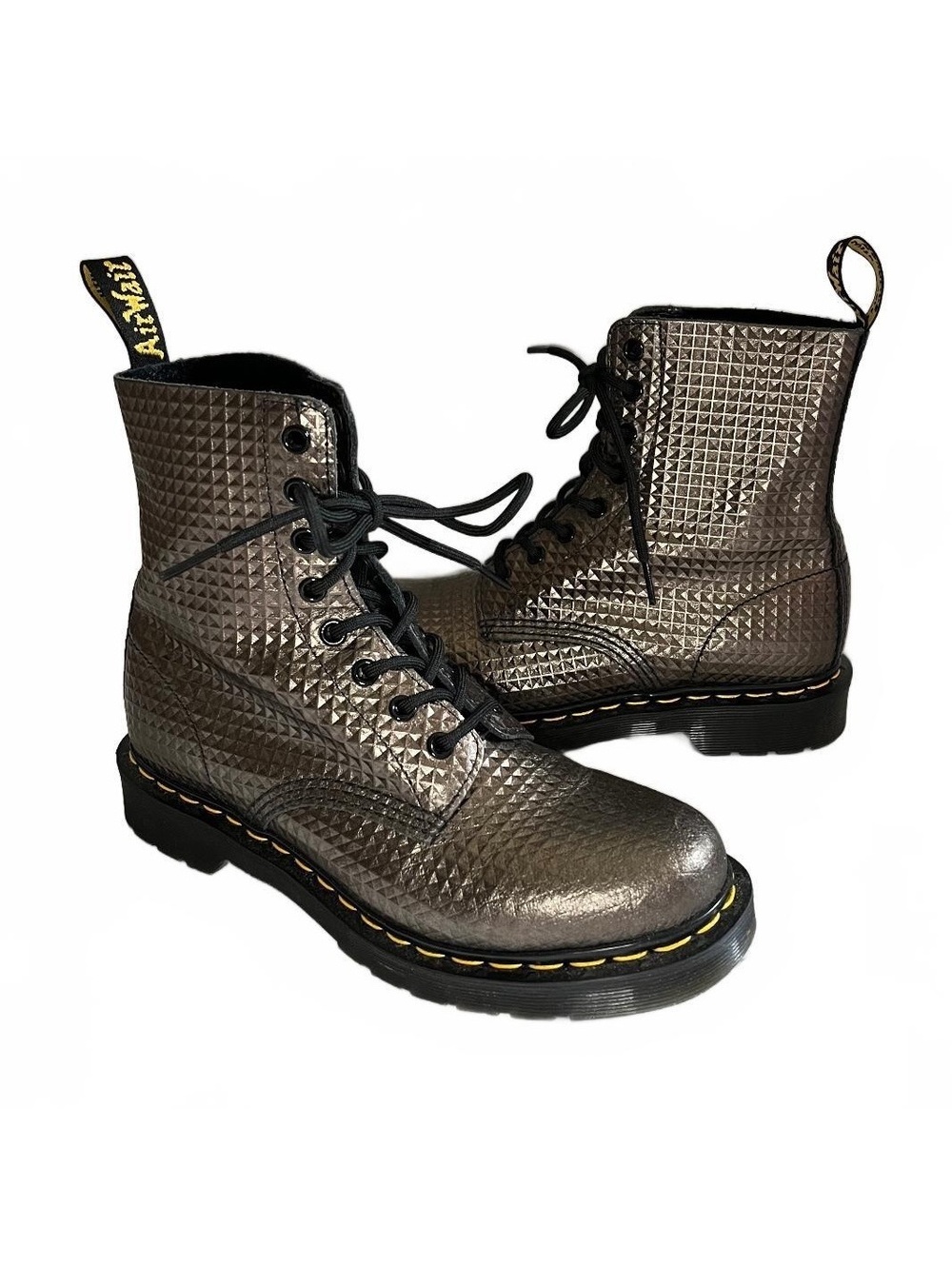 Dr. Martens 1460 Pascal Metallic Pewter Boots US 8